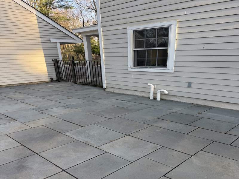 After powerwashing patio